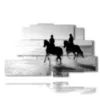 cuadro hombre a caballo junto al mar - version: 9 pannelli 173x103cm