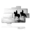 cuadro hombre a caballo junto al mar - version: 10 pannelli 173x114cm