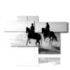 quadro uomo a cavallo in riva al mare - version: 7 pannelli 175x105cm