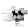 cuadro hombre a caballo junto al mar - version: 7 pannelli 175x108cm
