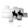 painting man on horseback by the sea - version: 8 pannelli 175x112cm