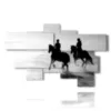 cuadro hombre a caballo junto al mar - version: 8 pannelli 177x110cm