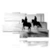 cuadro hombre a caballo junto al mar - version: 9 pannelli 180x103cm