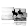 quadro uomo a cavallo in riva al mare - version: 10 pannelli 183x100cm