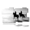quadro uomo a cavallo in riva al mare - version: 11 pannelli 184x104cm