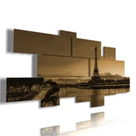 Gemälde mit berühmten Fotografien von Paris