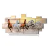 cavalli quadri felici - version: 15 pannelli 250x112cm