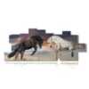 paintings with two grumpy horses - version: 17 pannelli 282x112cm