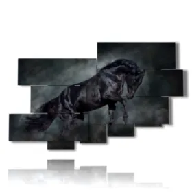 quadro cavallo nero