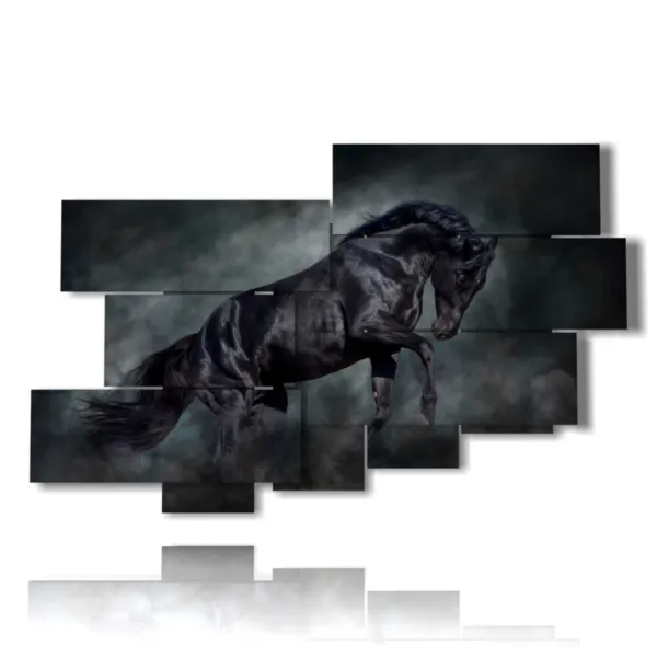 cuadro caballo negro