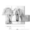famosos cuadros de caballos vecinos cercanos - version: 5 pannelli 128x85cm