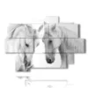 tableaux de chevaux celebres voisins voisins - version: 9 pannelli 164x114cm