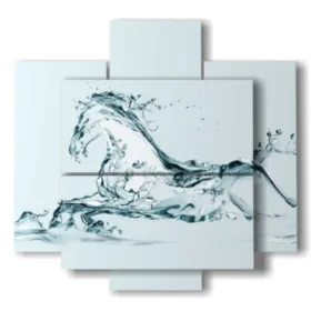 Bild mit stilisierten Pferden