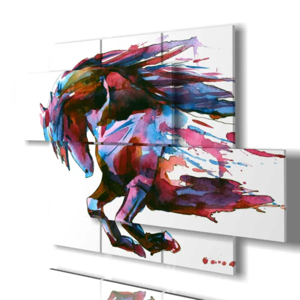 pinturas de caballos, impresión de cuadros con caballos