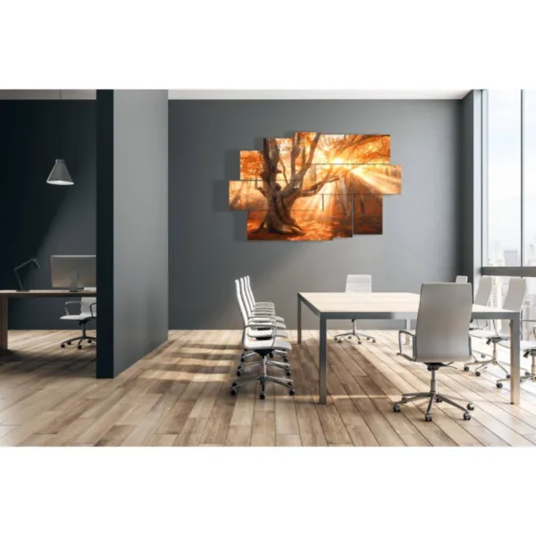 tableaux d''arbres au printemps