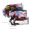 cuadros de cuadros con caballos fantasia pintados - version: 6 pannelli 113x99cm