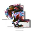 pictures of paintings with fantasy painted horses - version: 5 pannelli 104x92cm
