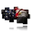 bild greifvoegel und amerikanische flagge - version: 10 pannelli 186x115cm