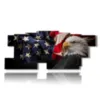 painting birds of prey and american flag - version: 13 pannelli 239x101cm