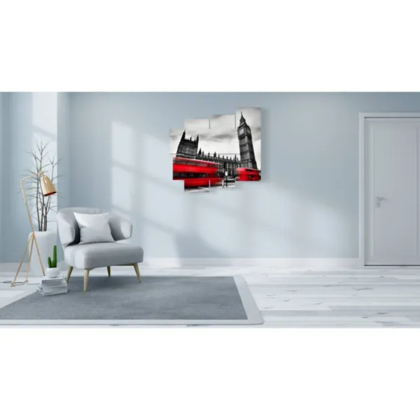 Decoración con foto de autobús de Londres