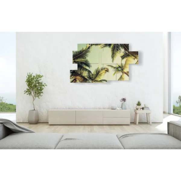 a picture with three-dimensional trees