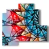tableaux formes geometriques de pierres precieuses - version: 4 pannelli 83x78cm