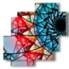 quadri forme geometriche di pietre preziose - version: 4 pannelli 77x78cm
