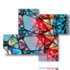tableaux formes geometriques de pierres precieuses - version: 4 pannelli 94x77cm