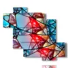 quadri forme geometriche di pietre preziose - version: 6 pannelli 127x110cm