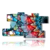 paintings geometric shapes of precious stones - version: 10 pannelli 189x106cm