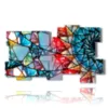 paintings geometric shapes of precious stones - version: 11 pannelli 193x115cm