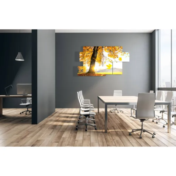 Affiche avec des arbres modernes