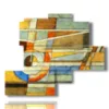 imagenes de cuadros geometricos en colores pastel - version: 5 pannelli 120x99cm
