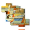 images de tableaux geometriques pastel - version: 6 pannelli 127x110cm