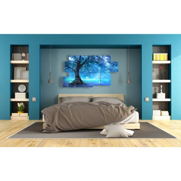 cuadros modernos con árboles estilizados