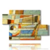 images de tableaux geometriques pastel - version: 5 pannelli 128x85cm