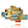 images de tableaux geometriques pastel - version: 6 pannelli 146x94cm
