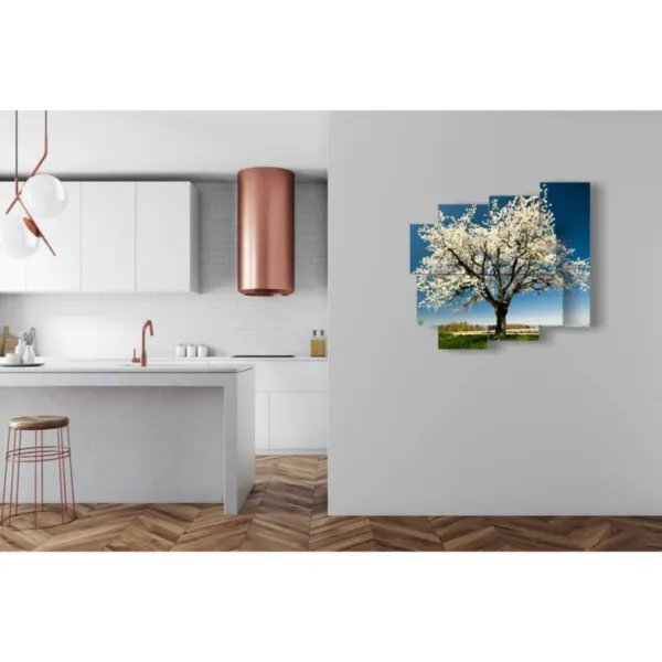 mural paintings of flowering trees