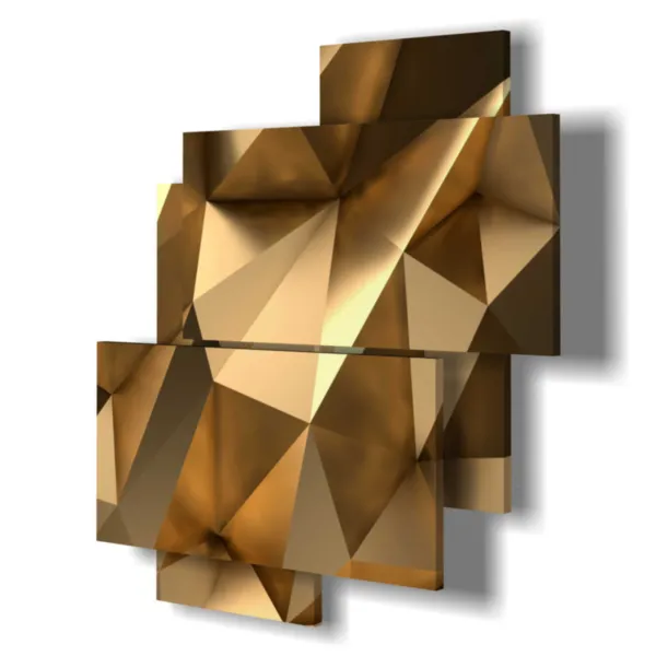cuadros geométricos dorados