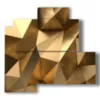 images de tableaux geometriques dores - version: 4 pannelli 83x78cm