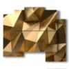 images de tableaux geometriques dores - version: 5 pannelli 89x77cm