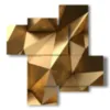 images de tableaux geometriques dores - version: 4 pannelli 94x98cm