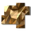 images de tableaux geometriques dores - version: 4 pannelli 94x85cm