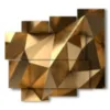imagenes de cuadros geometricos dorados - version: 5 pannelli 106x98cm