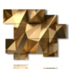 imagenes de cuadros geometricos dorados - version: 6 pannelli 127x102cm