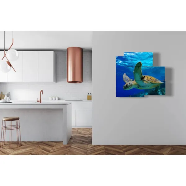 Print with fish and turtles