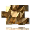 goldene geometrische bilder bilder - version: 6 pannelli 129x94cm