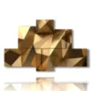 goldene geometrische bilder bilder - version: 6 pannelli 135x85cm