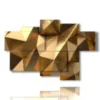imagenes de cuadros geometricos dorados - version: 6 pannelli 136x91cm