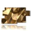 goldene geometrische bilder bilder - version: 7 pannelli 157x90cm